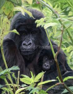 Gorilla with baby